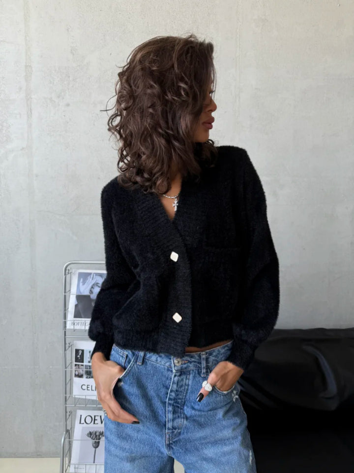 Damen Cozy Strickjacke Drune