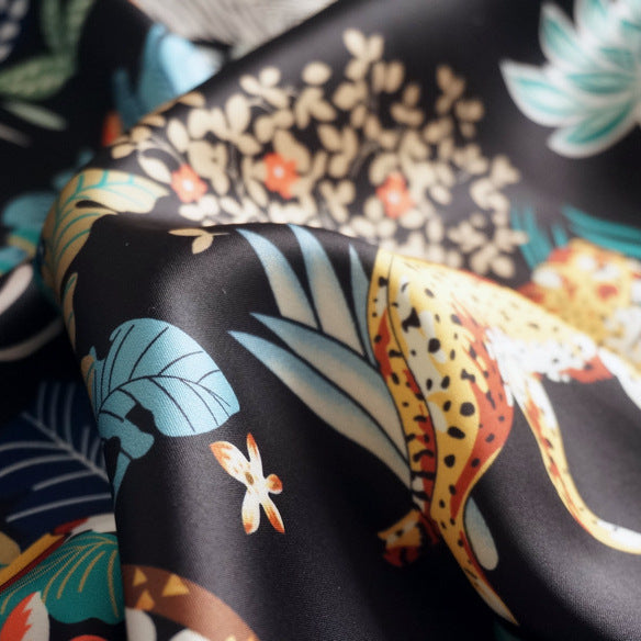 Damen Midi-Rock mit floralem Tierdruck Drune