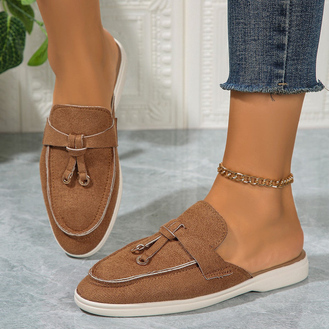 Damen Mokassin-Pantoletten mit elegantem Design und hochwertiger Oberflächenstruktur Drune