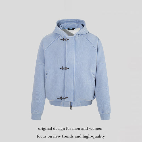 Damen Kapuzen-Bomberjacke aus Teddyfleece mit Metallhaken und elastischem Saum Drune