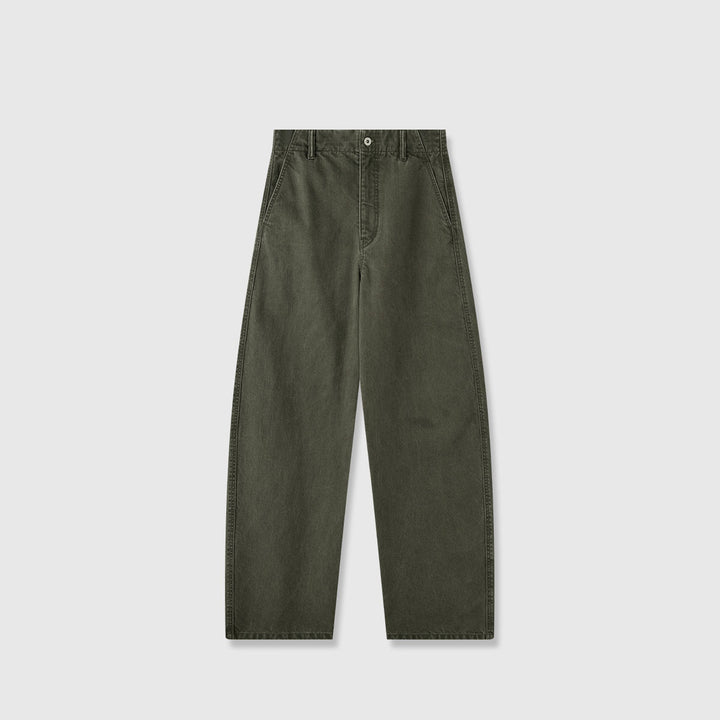 Damen weite Denim-Hose mit hohem Bund und komfortablem Schnitt Drune