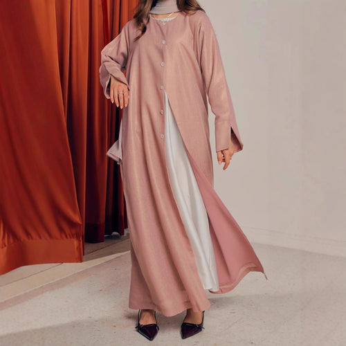 Damen stilvolles Langarmhemdkleid im Oversized-Schnitt Drune