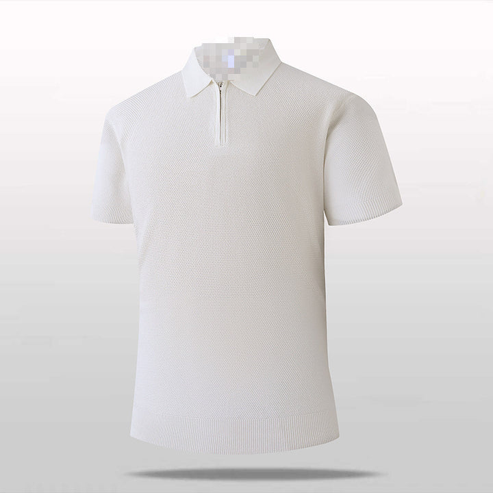 Herren Kurzarm Poloshirt mit Reißverschluss Drune