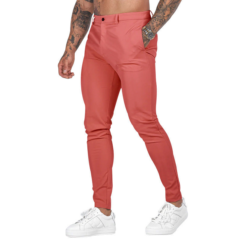 Herren nan Slim-Fit Stretch-Chino mit schmal zulaufendem Bein und dezenten Eingrifftaschen Drune