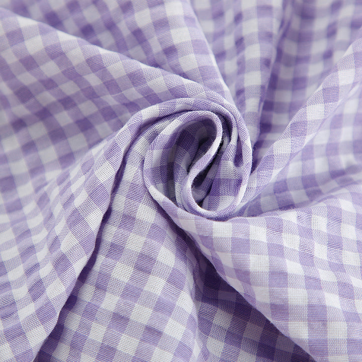Damen Pyjama-Set mit kariertem Design und kurzen Ärmeln Drune