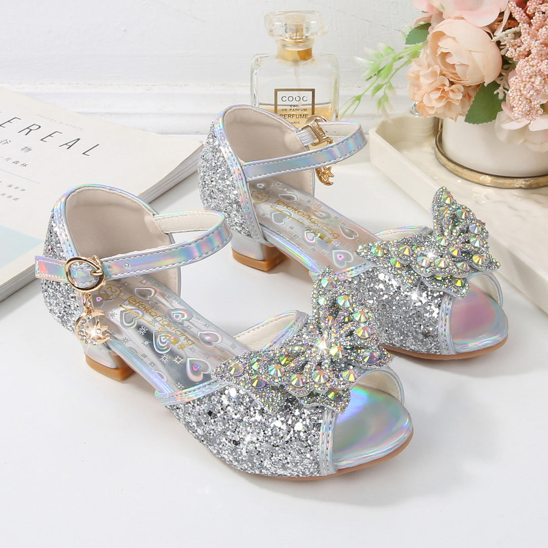 Mädchen Elegante Ballerina Sandalen mit Glitzer und Strass Drune