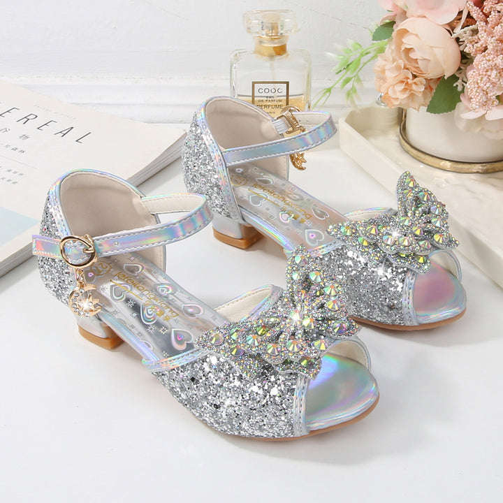 Mädchen Elegante Ballerina Sandalen mit Glitzer und Strass Drune