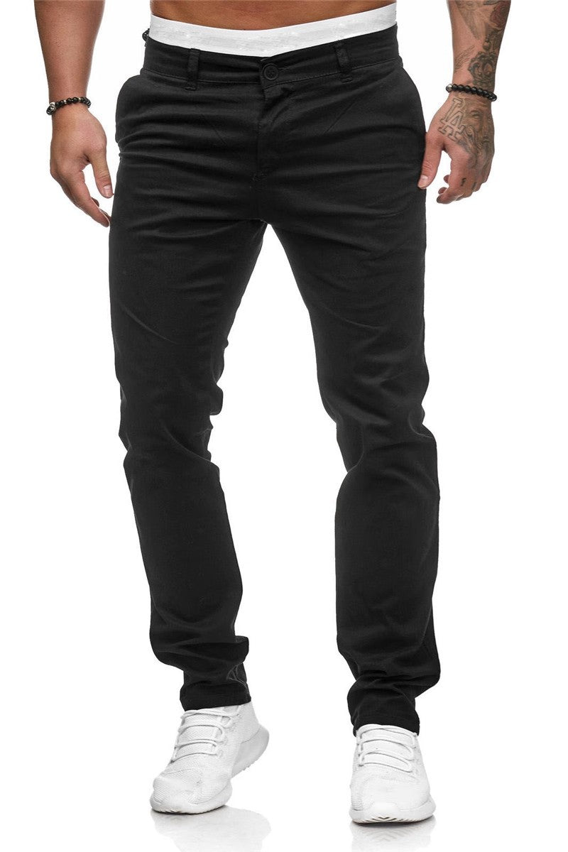 Herren Slim-Fit Chinohosen mit elastischem Bund und praktischen Taschen Drune
