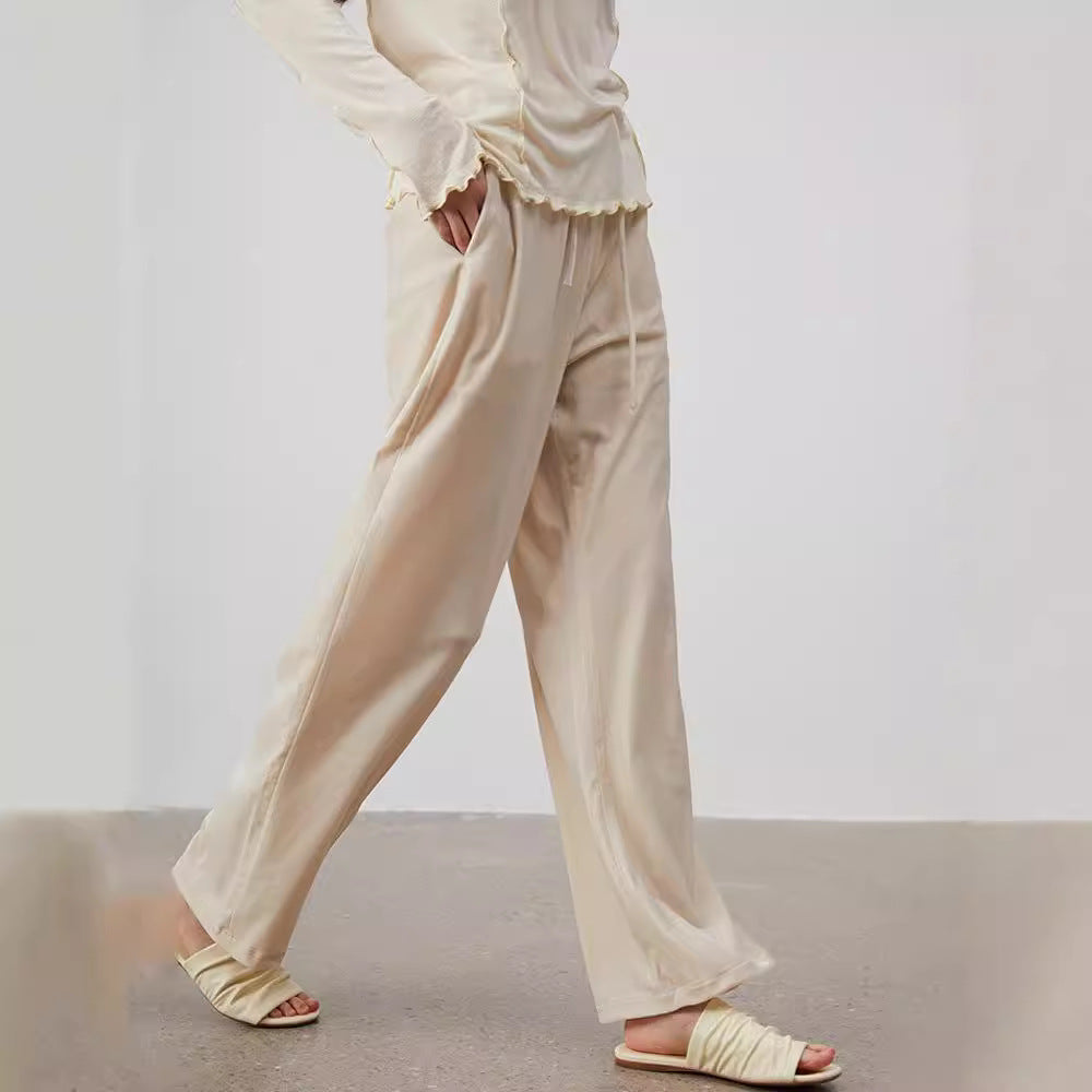 Damen Bequeme Samt-Hose Drune