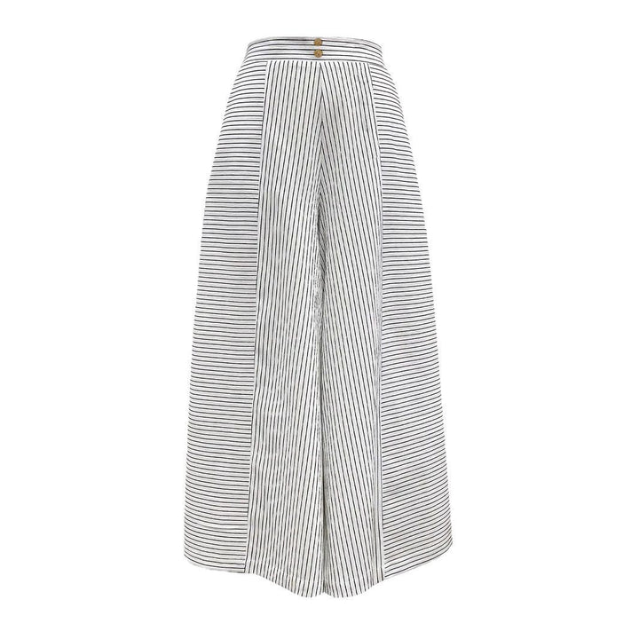 Damen Hochtaillierte Culotte mit Streifen Drune