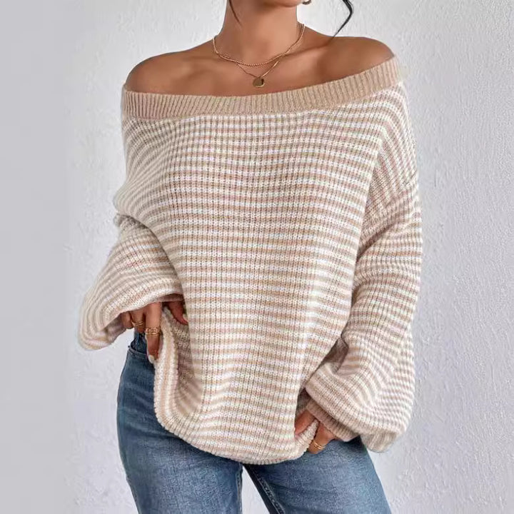 Damen oversize gestrickter Pullover Drune