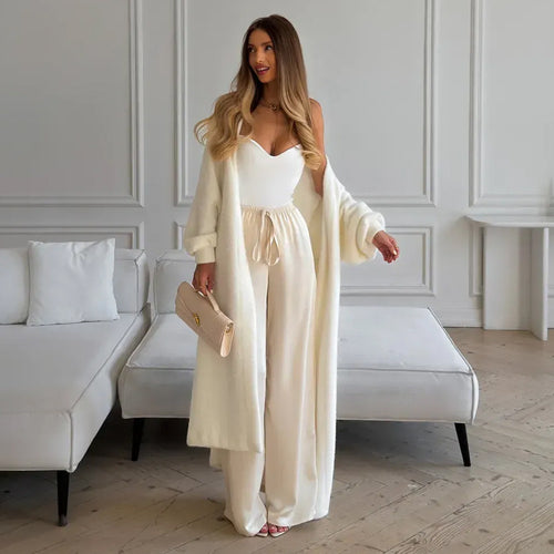 Damen eleganter Bouclé-Mantel Drune