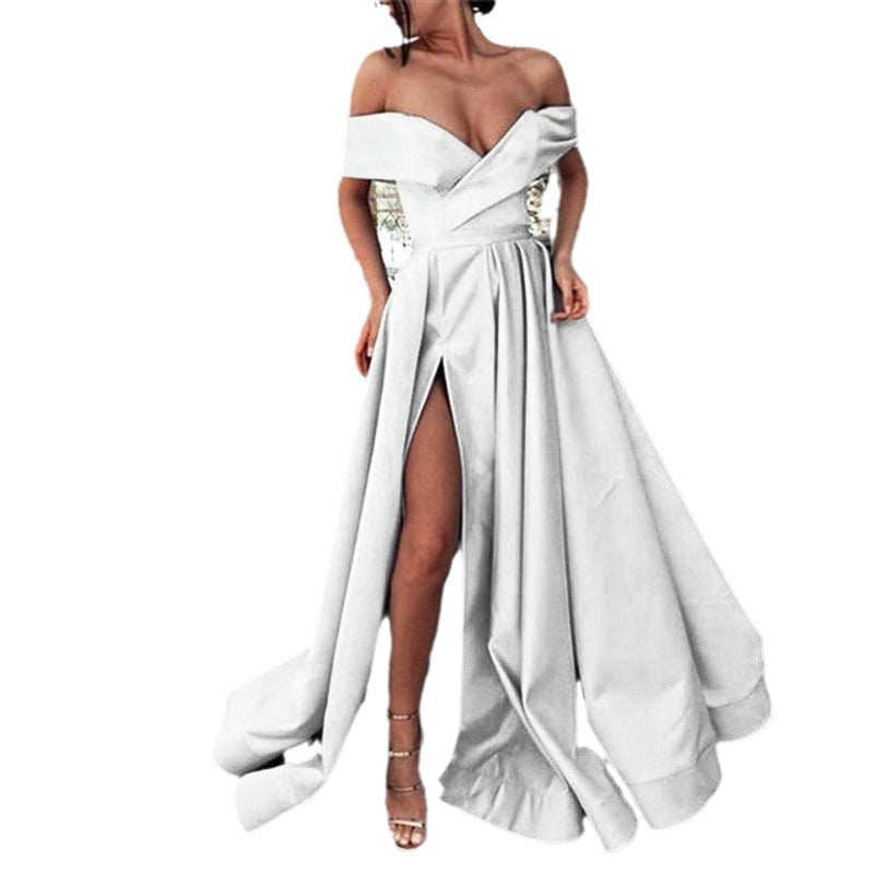 Drune | eBay Satin Mehrfarbiges Tiefes V-Ausschnitt Kleid