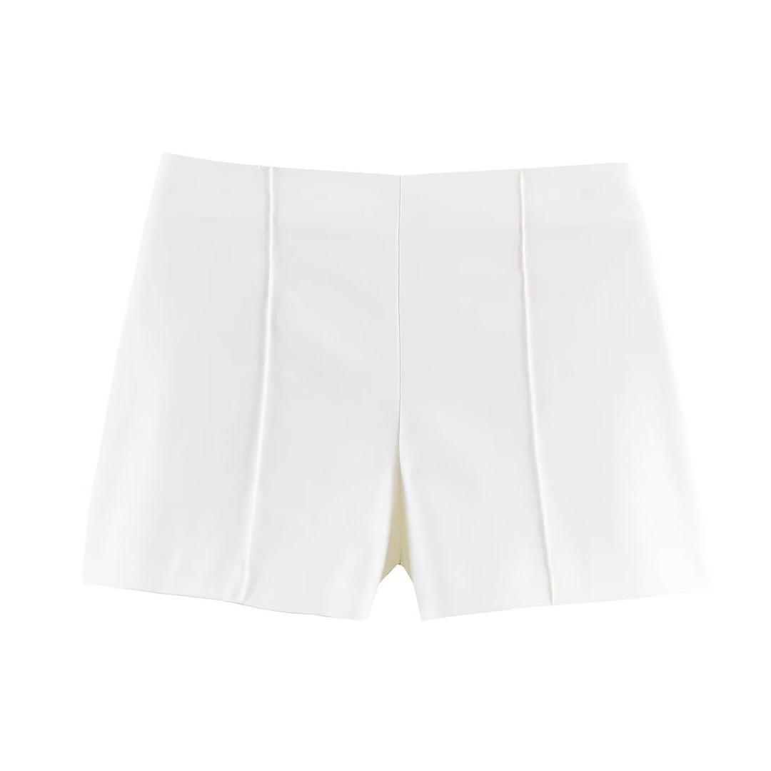 Damen Shorts im eleganten Schnitt mit hoher Taille und dekorativen Falten Drune