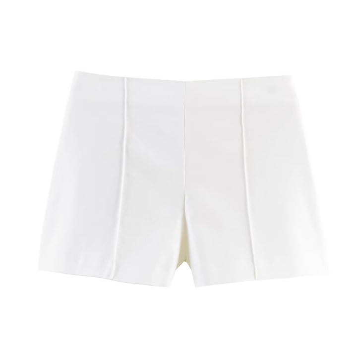 Damen Shorts im eleganten Schnitt mit hoher Taille und dekorativen Falten Drune
