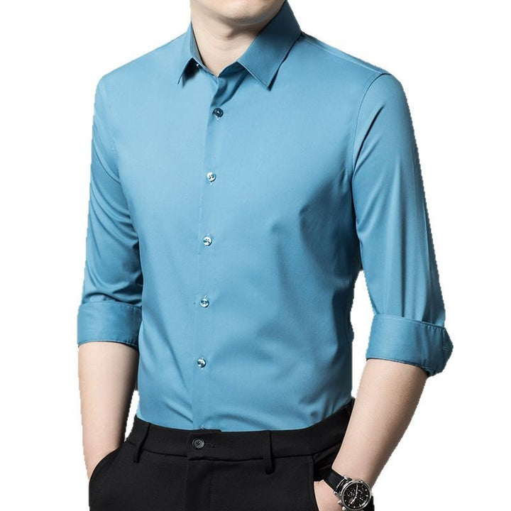 Herren Langarmhemd mit feinem Glanz und bequemer Passform Drune