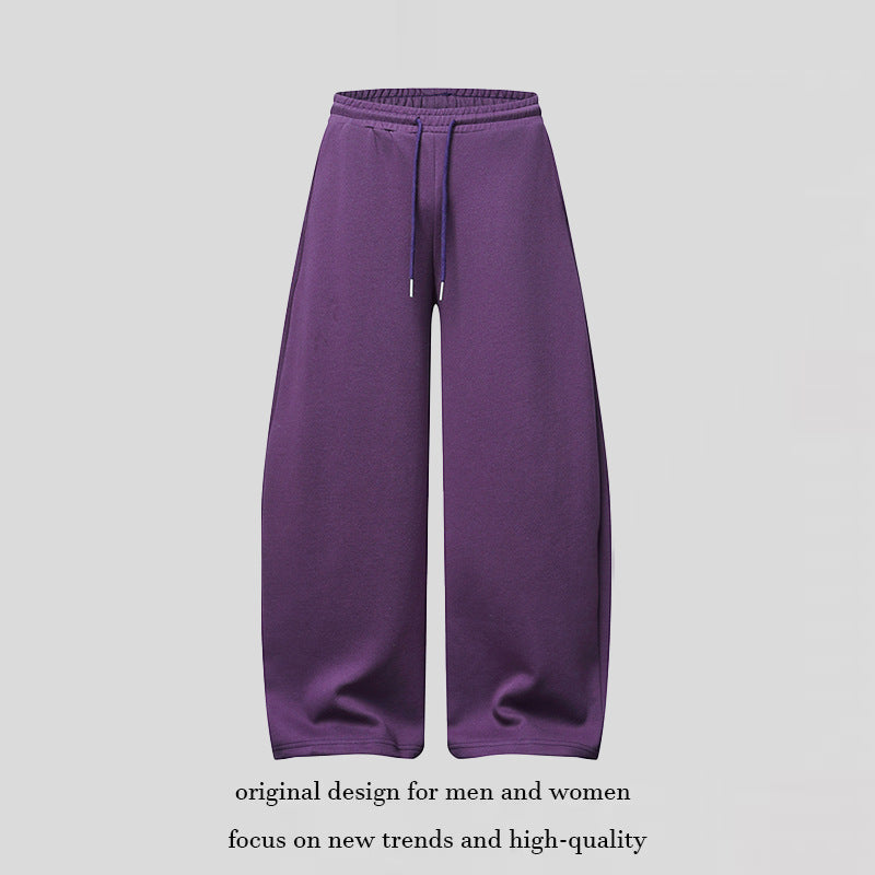 Damen Palazzo-Sweatpants mit hohem Elastikbund, Kordelzug und extra weitem Bein Drune