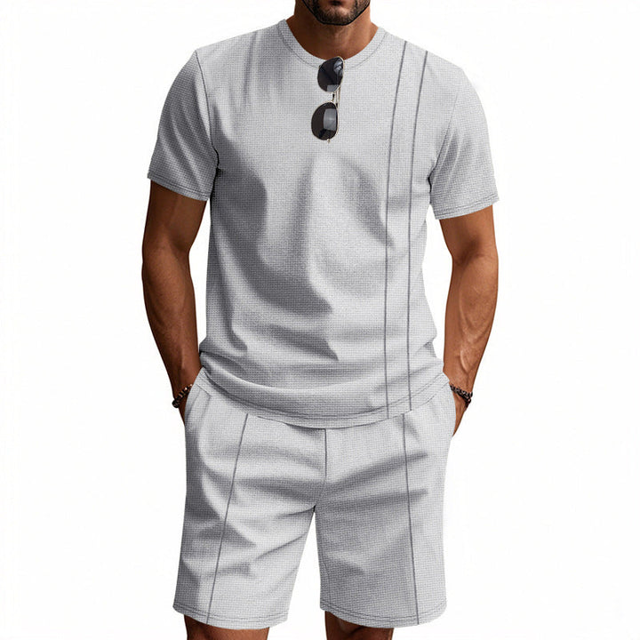 Herren Sportliches Kurzarm- und Shorts-Set aus atmungsaktivem Material Drune