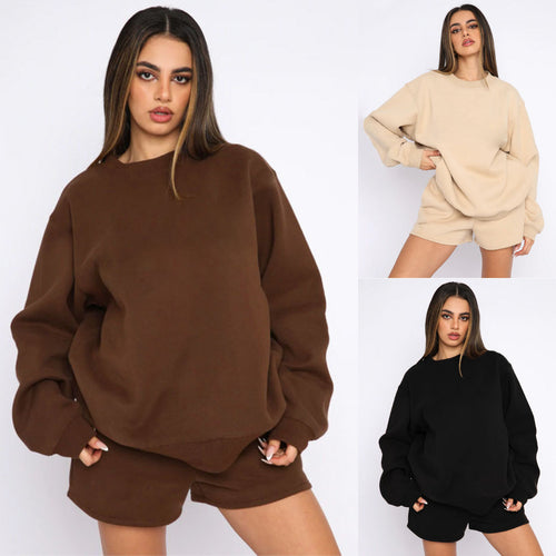 Damen Freizeitlicher Sweater- und Shorts-Set Drune