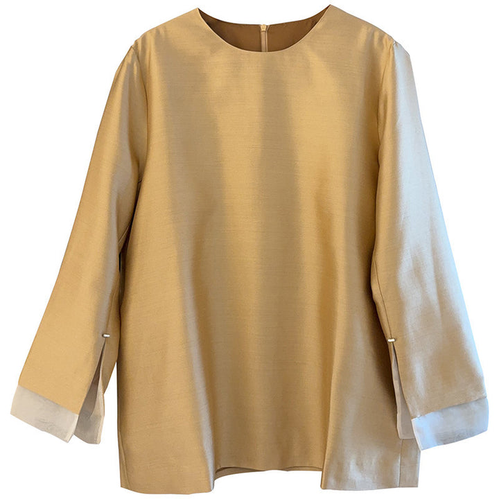 Damen Elegante Bluse aus hochwertigem Stoff mit exklusivem Schnitt Drune