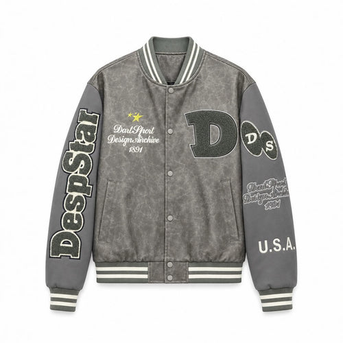 Herren Modische Bomberjacke mit gesticktem Design Drune