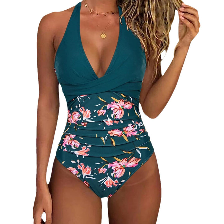 Damen Einteiler Badeanzug mit elegantem Leopardenmuster und figurbetontem Schnitt Drune