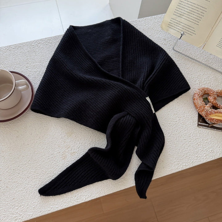 Damen Kuscheliger Wickelponcho mit Modernen Fransen und Elegantem Design Drune