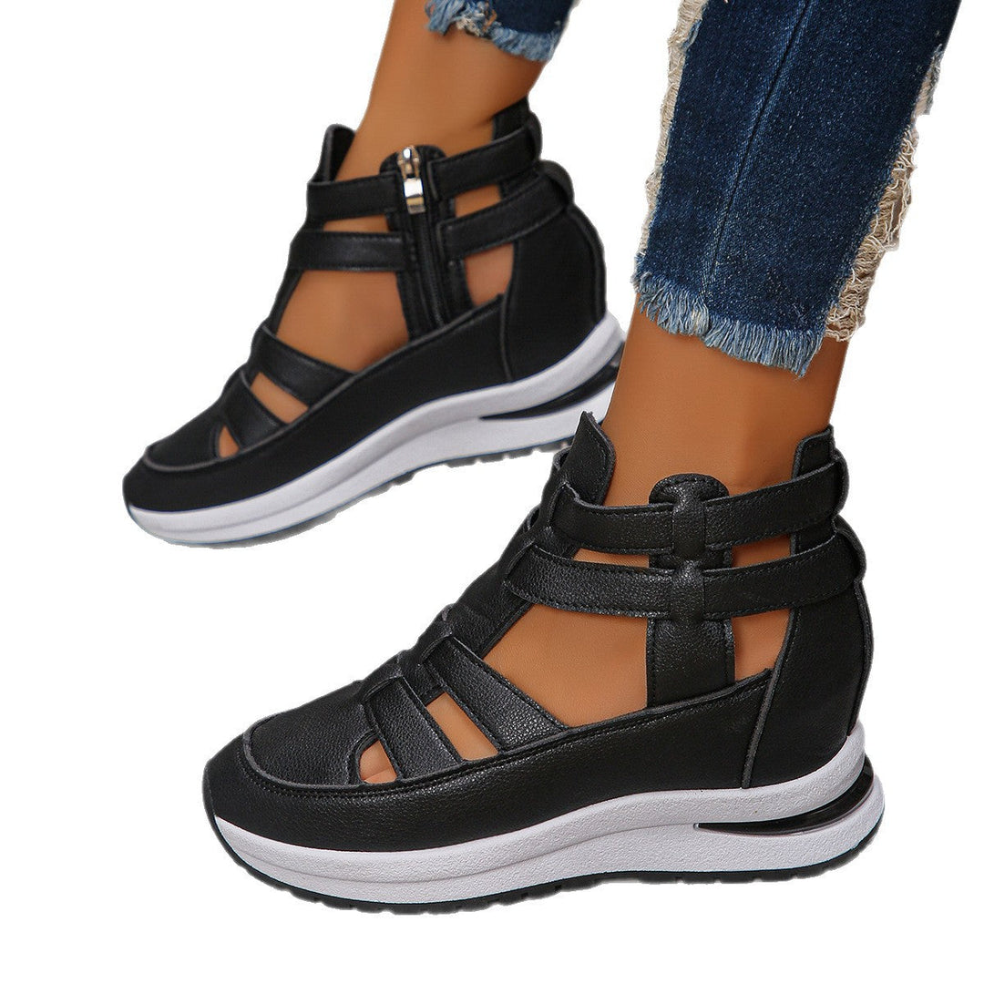 Damen Wedge-Sneaker mit verstellbaren Riemen und atmungsaktiver Sohle Drune