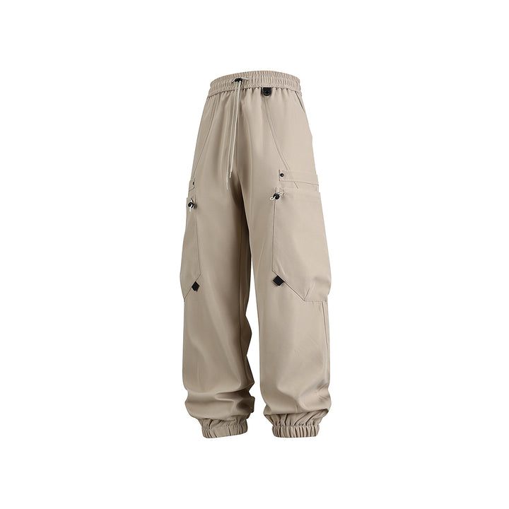 Herren Technische Cargo-Jogginghose mit elastischem Tunnelzugbund und multifunktionalen Klapptaschen Drune