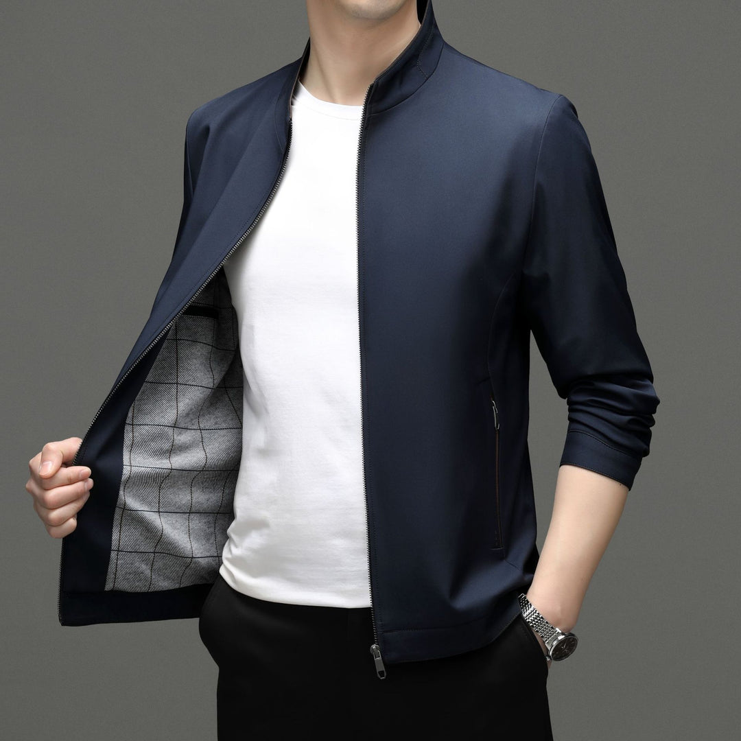 Herren Funktionsjacke mit modernem Stehkragen und seitlichen Eingrifftaschen Drune