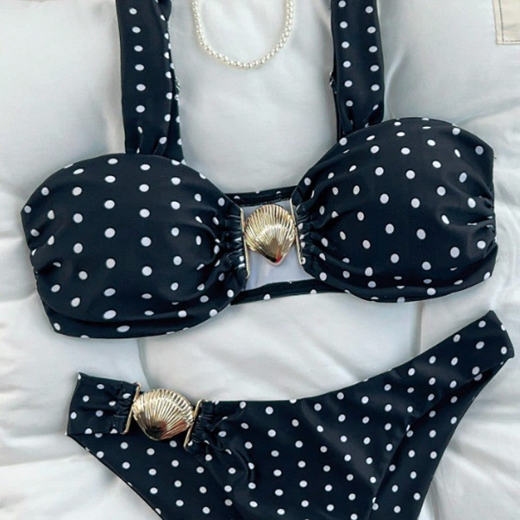 Damen Bikini-Set mit eleganten Rüschen und strukturiertem Design Drune