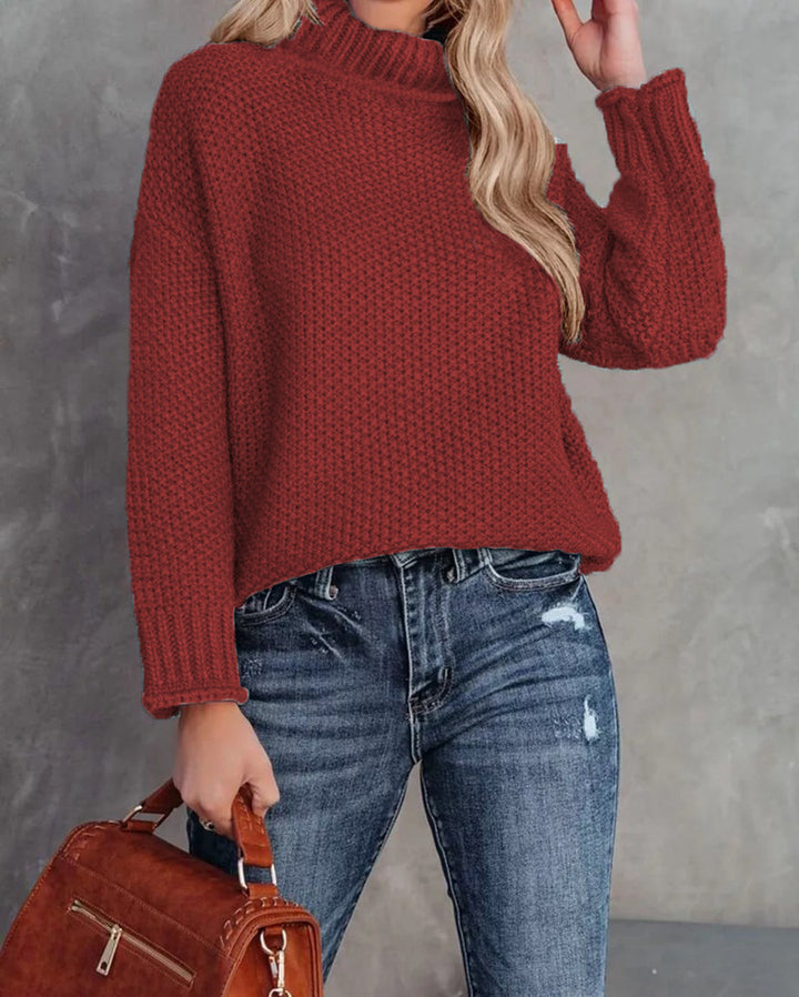 Damen gemütlicher Strickpullover Drune