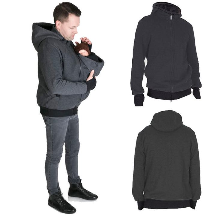 Herren Multifunktionale Tragejacke mit herausnehmbarem Babyeinsatz Drune