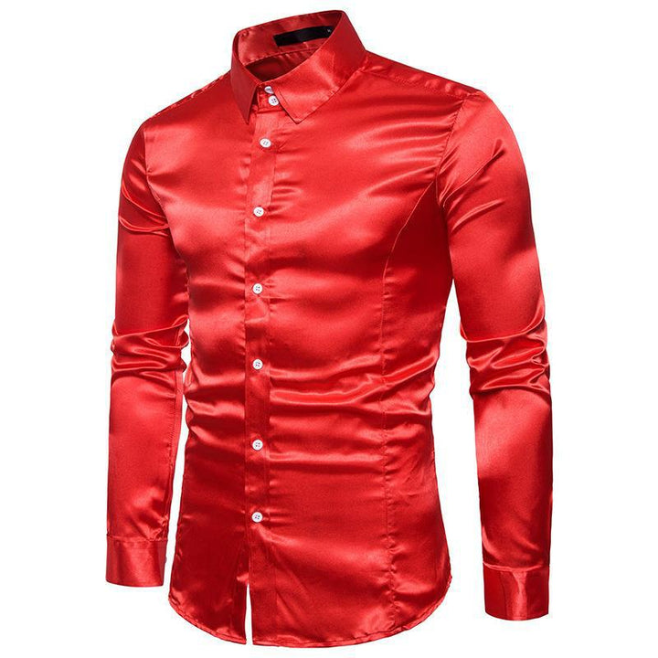 Herren elegantes Businesshemd aus hochwertigem Satin mit perfekter Passform Drune