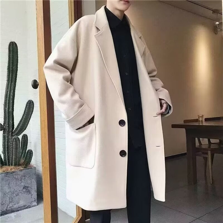 Damen Oversized Wollmantel mit eleganten Details und praktischen Taschen Drune