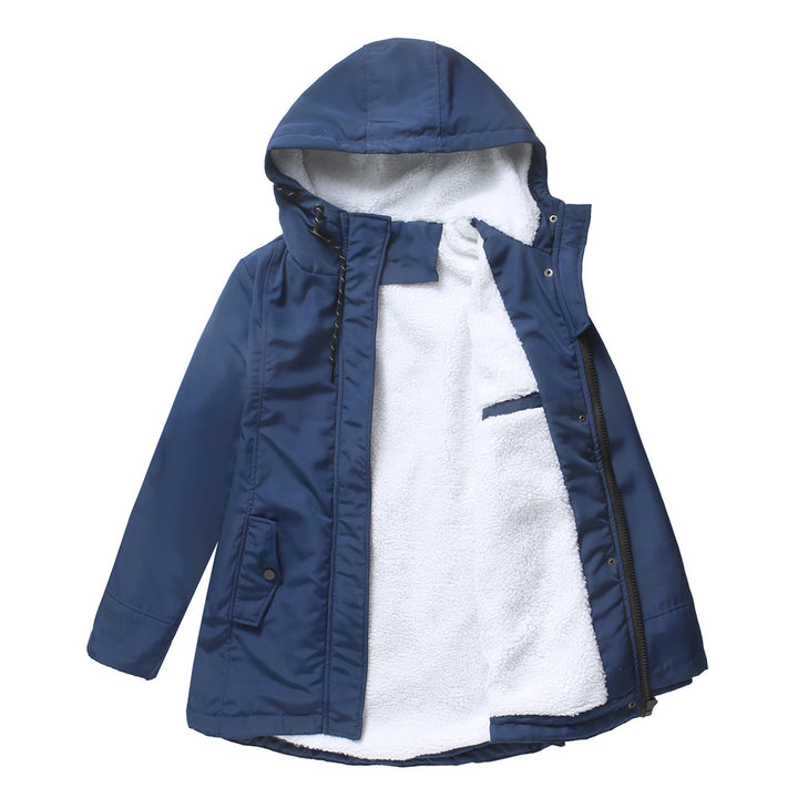 Damen nan gefütterte Winterparka mit Teddyfleece Innenfutter und Kapuze Drune
