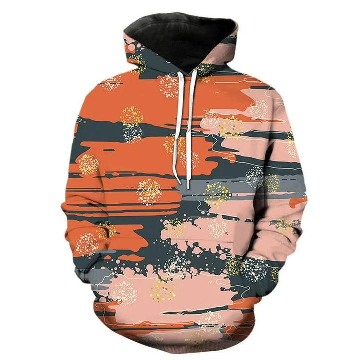 Damen Kreativer Kapuzenpullover mit abstraktem Design Drune