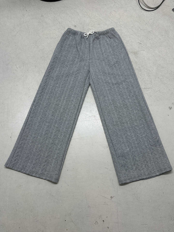 Damen nan weite Palazzo-Loungehose aus weichem Jersey mit Tunnelzug und Komfortbund Drune