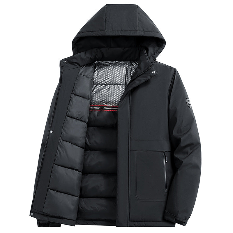 Herren Wasserabweisender Winterparka mit thermo-reflektierendem Steppfutter und Kapuze Drune