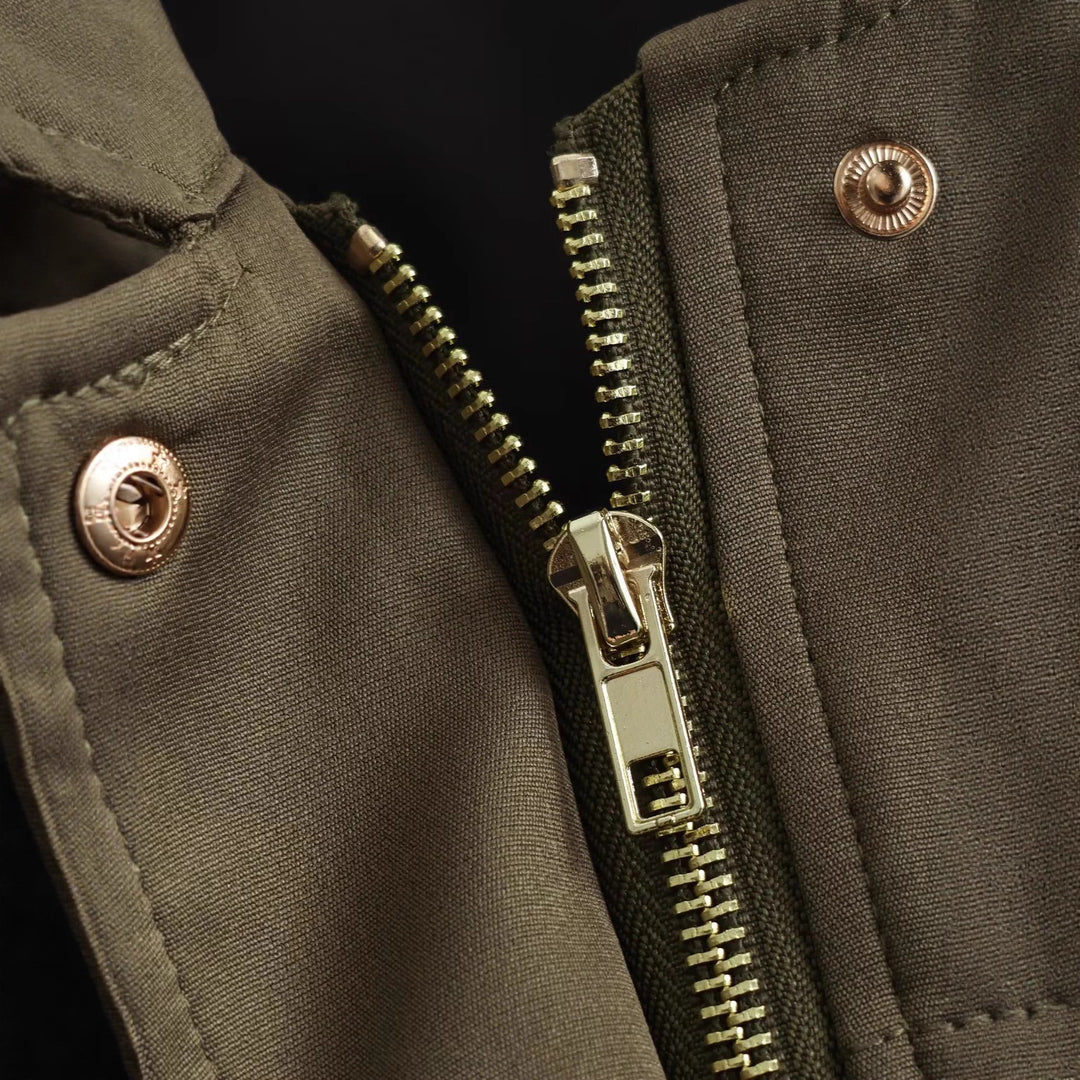 Damen nan oversized Utility-Jacke mit übergroßen Pattentaschen, überschnittener Schulter und elastischem Bund Drune