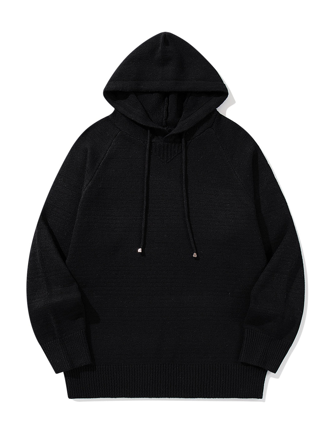 Unisex Strick-Kapuzenpullover mit Raglanärmeln und breitem Rippenbund Drune