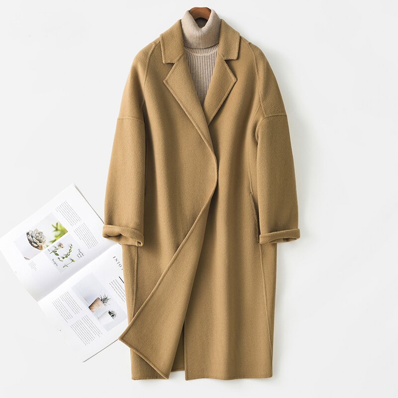 Damen Modischer Oversized-Mantel Drune