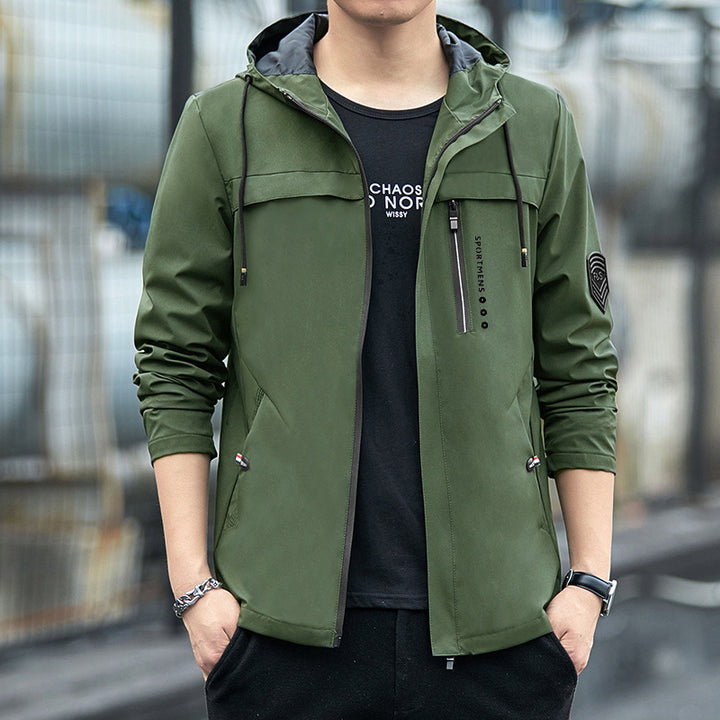 Herren Multifunktionale Sportjacke mit Kapuze Drune