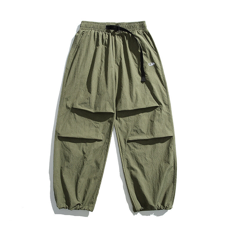 Unisex Leichte Ripstop-Cargo-Hose mit mehreren Pattentaschen und elastischem Saum Drune