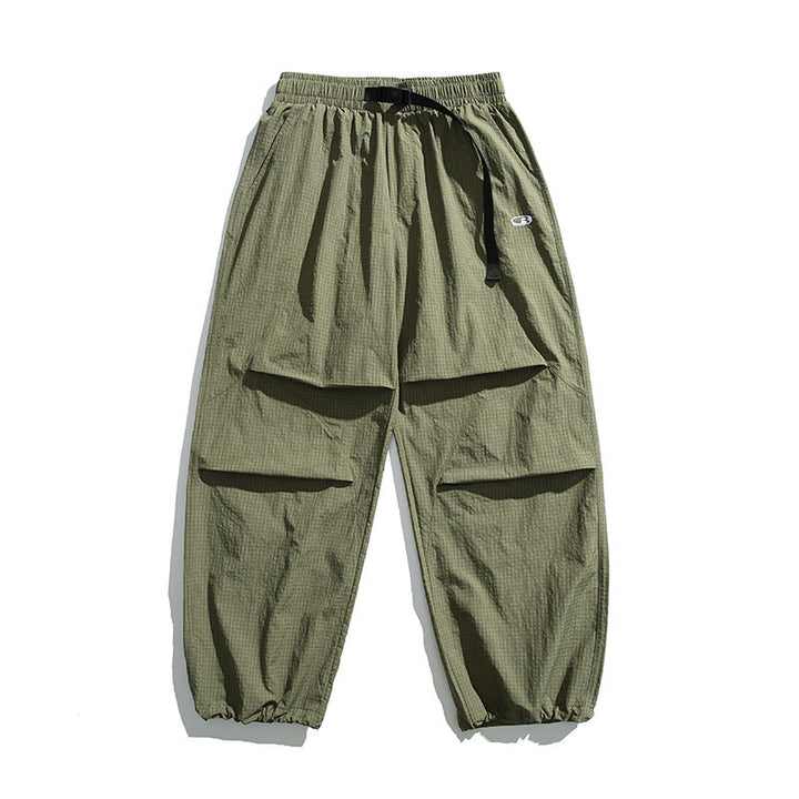 Unisex Leichte Ripstop-Cargo-Hose mit mehreren Pattentaschen und elastischem Saum Drune