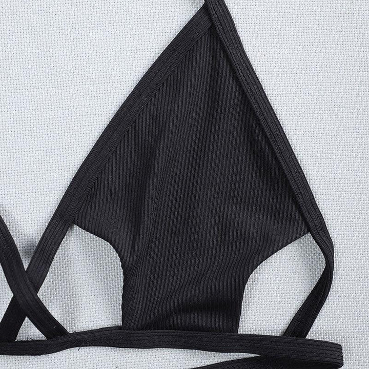 Damen Triangel-Bikini mit modischem Schnitt und raffinierter Bindetechnik Drune