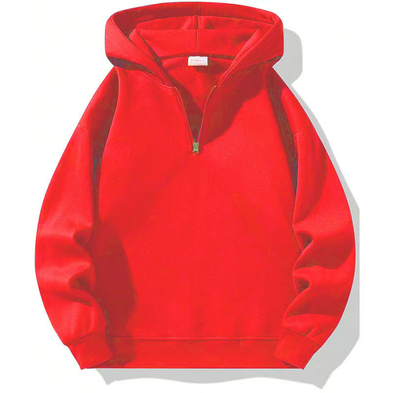 Herren sportlicher Kapuzenpullover mit halbem Reißverschluss Drune