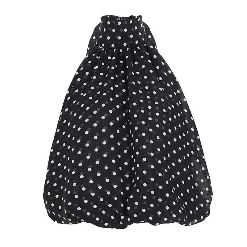 Damen Haltertop mit Polka-Dots und Schleifenakzent Drune