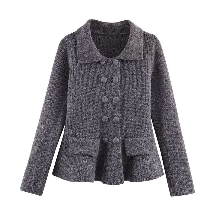 Damen lässige Strickjacke mit femininer Silhouette Drune