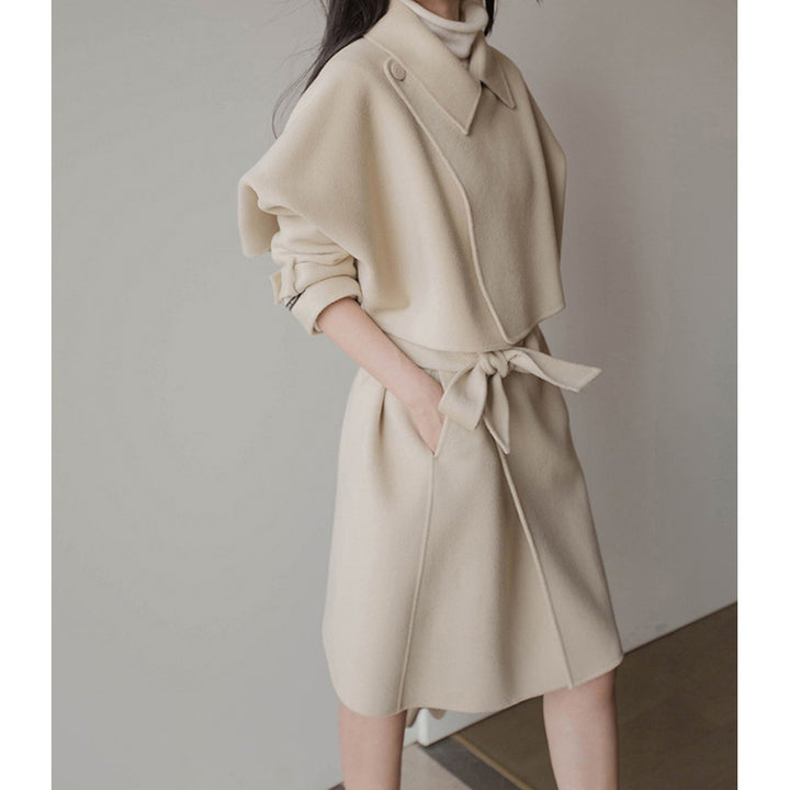 Damen Elegante Übergangsjacke mit Taillengürtel Drune